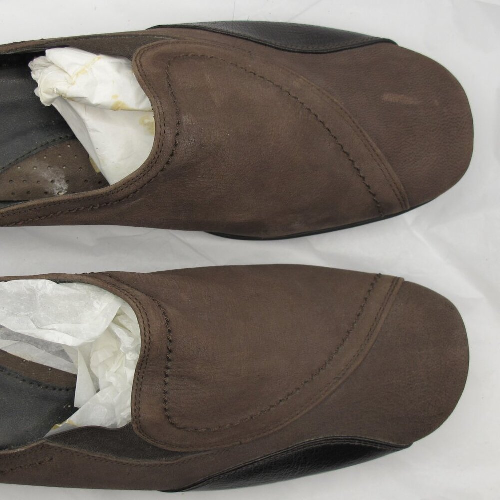 Sesto Meucci of Florence brown nubuck slip-on with leather accents in 8.5 NEW
